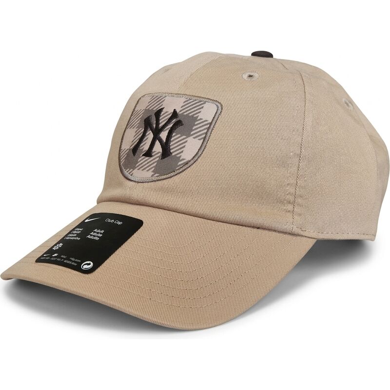 casquette-courbee-beige-ajustable-club-unstructured-organic-cotton-hemp-new-york-yankees-mlb-nike