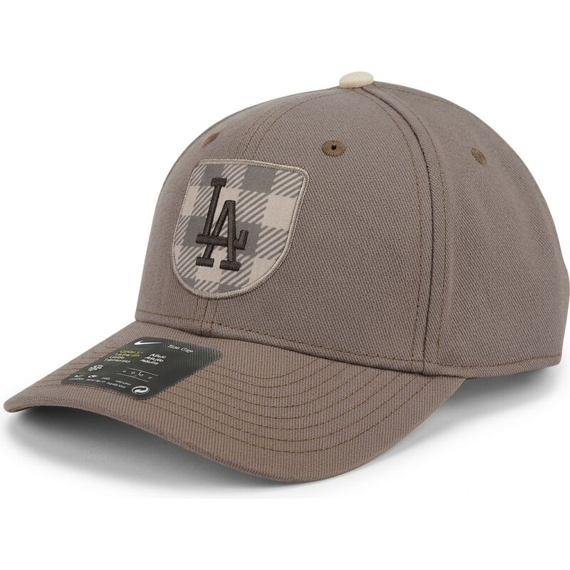 mutzen-gebogen-braun-snapback-dri-fit-rise-structured-der-los-angeles-dodgers-mlb-von-nike