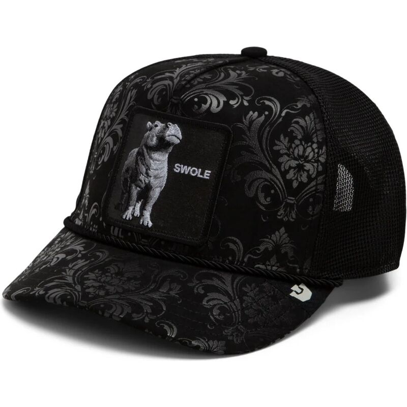casquette-trucker-noire-hippopotame-swole-gilded-beast-the-farm-goorin-bros