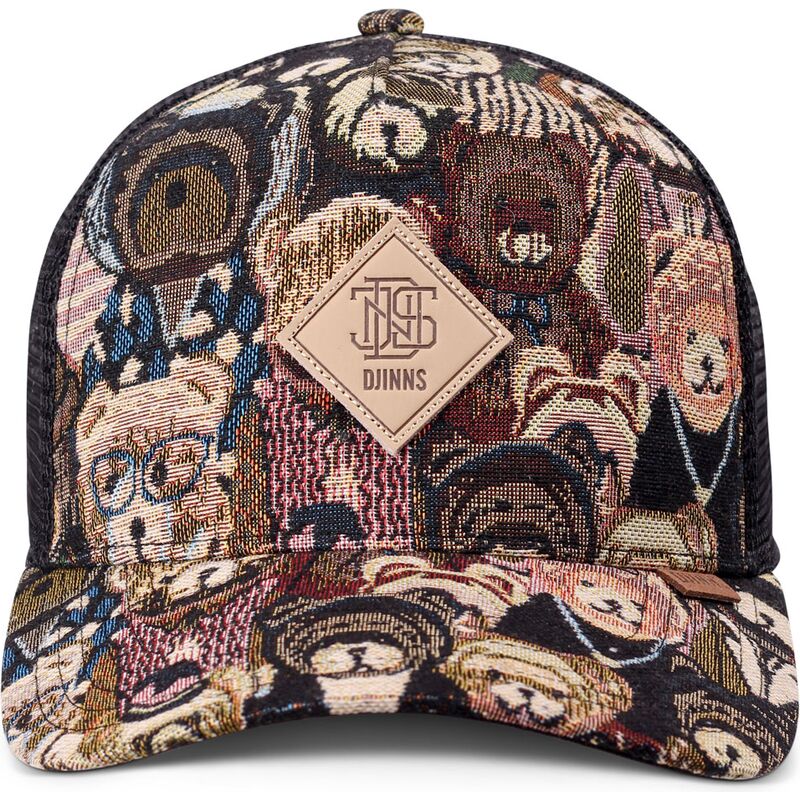 casquette-trucker-multicolore-et-noire-hft-crasy-sofa-bear-djinns casquette-trucker-multicolore-et-noire-hft-crasy-sofa-bear-djinns