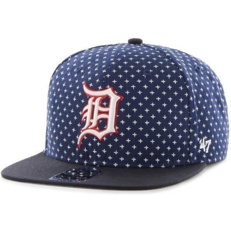 mutzen-flach-marineblau-snapback-estampado-de-cruces-der-detroit-tigers-mlb-von-47-brand mutzen-flach-marineblau-snapback-estampado-de-cruces-der-detroit-tigers-mlb-von-47-brand