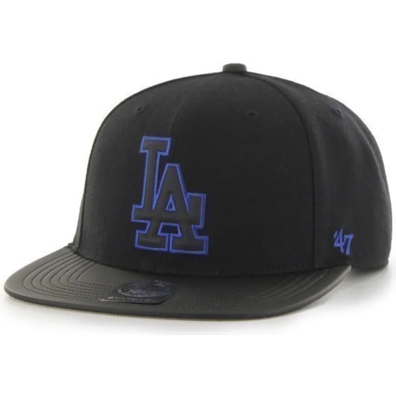 mutzen-flach-schwarz-snapback-lisa-der-los-angeles-dodgers-mlb-von-47-brand