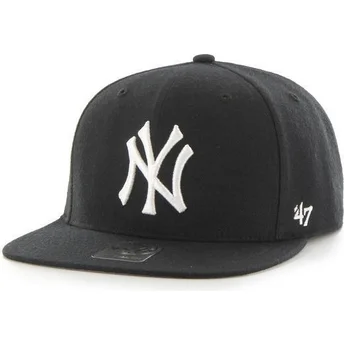 Mützen flach schwarz snapback der New York Yankees MLB von 47 Brand
