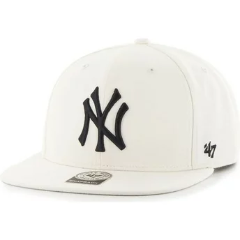 Casquette plate blanc uni snapback MLB NewYork Yankees 47 Brand