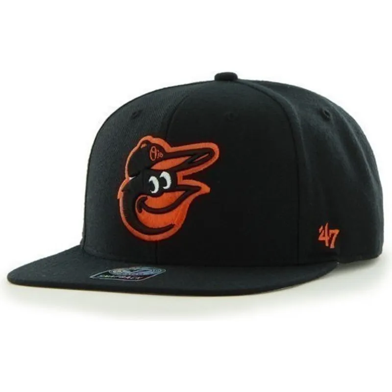 mutzen-flach-schwarz-snapback-lisa-lateral-der-baltimore-orioles-mlb-von-47-brand
