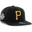 mutzen-flach-schwarz-snapback-lisa-lateral-der-pittsburgh-pirates-mlb-von-47-brand