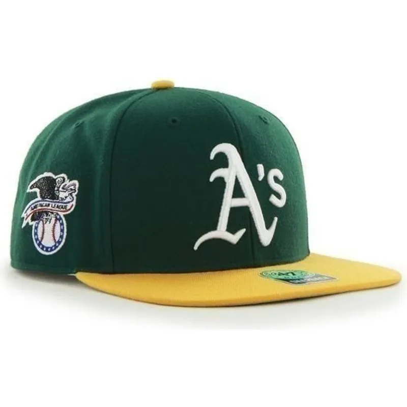 mutzen-flach-grun-snapback-lisa-lateral-der-oakland-athletics-mlb-von-47-brand mutzen-flach-grun-snapback-lisa-lateral-der-oakland-athletics-mlb-von-47-brand