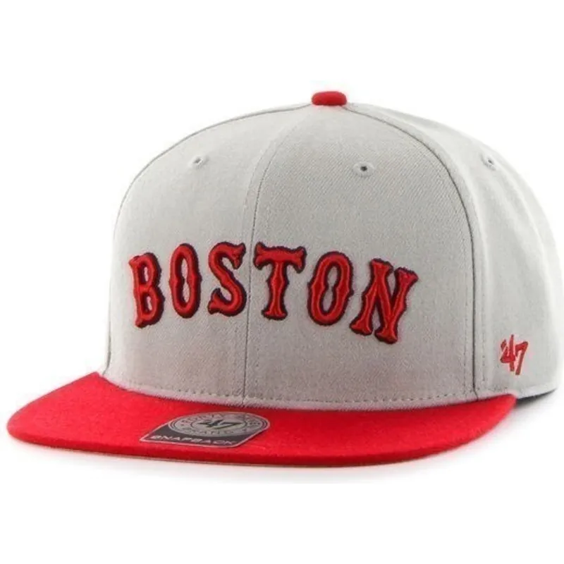 mutzen-flach-grau-snapback-lateral-der-boston-red-sox-mlb-von-47-brand mutzen-flach-grau-snapback-lateral-der-boston-red-sox-mlb-von-47-brand