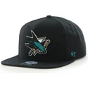 mutzen-flach-schwarz-snapback-der-san-jose-sharks-nhl-von-47-brand