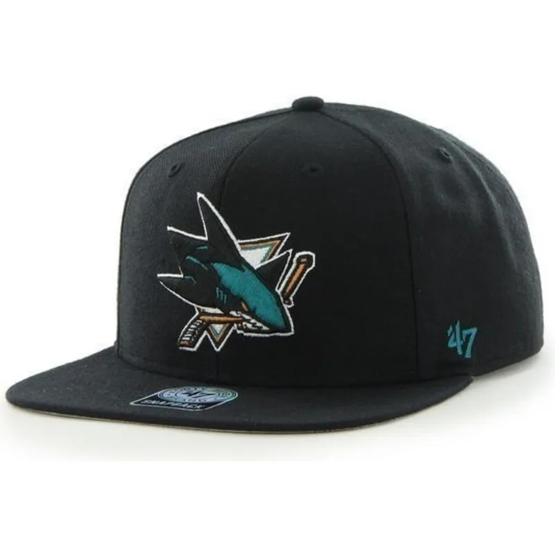 mutzen-flach-schwarz-snapback-der-san-jose-sharks-nhl-von-47-brand
