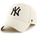 mutzen-gebogen-creme-verstellbares-band-lisa-der-new-york-yankees-mlb-von-47-brand