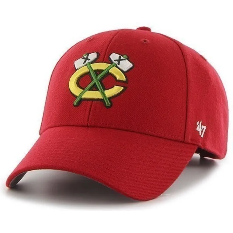 mutzen-gebogen-rot-verstellbares-band-der-chicago-blackhawks-nhl-von-47-brand