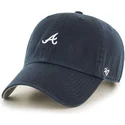 mutzen-gebogen-marineblau-verstellbares-band-pequeno-der-atlanta-braves-mlb-von-47-brand
