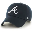 mutzen-gebogen-marineblau-verstellbares-band-frontal-der-atlanta-braves-mlb-von-47-brand