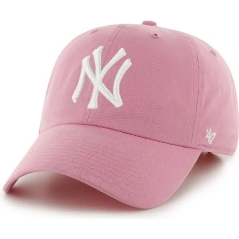 mutzen-gebogen-rosa-verstellbares-band-frontal-grande-der-new-york-yankees-mlb-von-47-brand