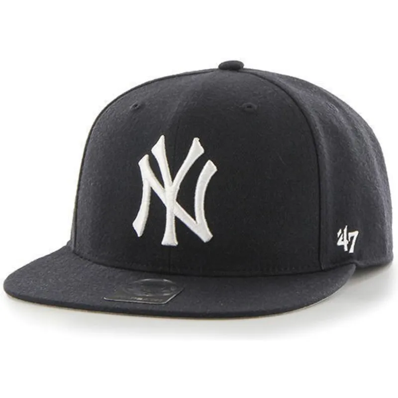 mutzen-flach-marineblau-snapback-fur-kinder-der-new-york-yankees-mlb-von-47-brand