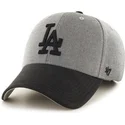 mutzen-gebogen-grau-verstellbares-band-negro-der-los-angeles-dodgers-mlb-von-47-brand