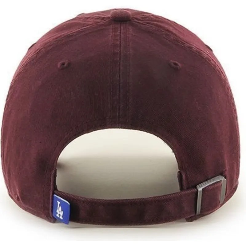 gebogene-weinrote-kappe-der-los-angeles-dodgers-mlb-clean-up-von-47-brand gebogene-weinrote-kappe-der-los-angeles-dodgers-mlb-clean-up-von-47-brand