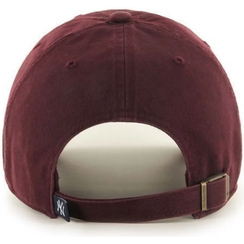 mutzen-gebogen-rot-verstellbares-band-granate-granate-der-new-york-yankees-mlb-von-47-brand